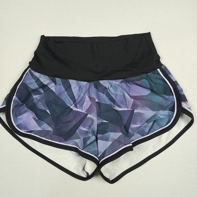 Lululemon Drop it Low Shorts Women Size 2 Purple Black Pretty Prism Geometric Pr