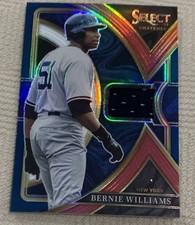 Bernie Williams-2023 Panini Select Swatches Tri-Color Prizm /49 Yankees #SS-BW
