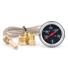 Dyno Racing 52mm Mechanical Water Temp Gauge 12V Yellow 103035