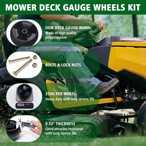4 Pack Mower Deck Wheel Kit Replace for MTD/Cub Cadet 734-04155 Replace for T... - Picture 2 of 8