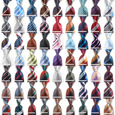 New Classic Tie Striped JACQUARD WOVEN 100 Silk Men's High Quality Necktie Tie