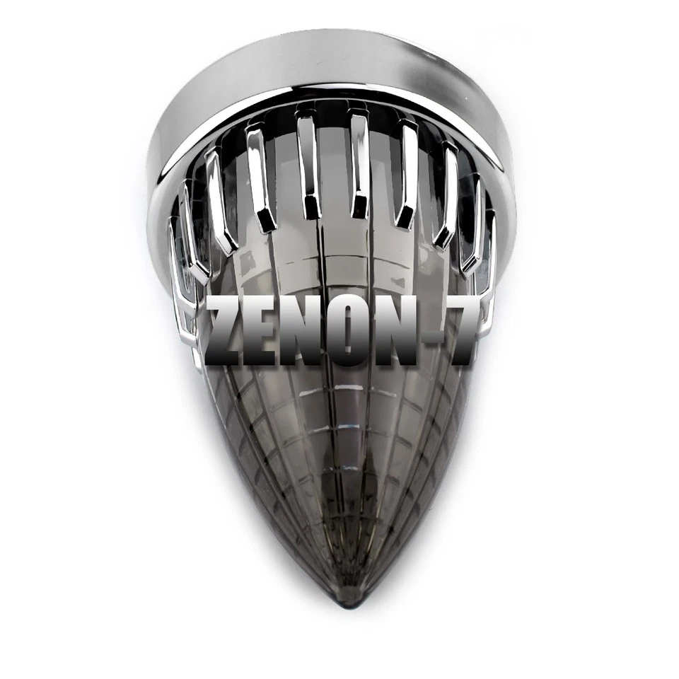 3 1/4'' Bullet Turn Signal Light Lens Cover Smoke Trim For Harley Touring 86-17 - Image 3 of 4