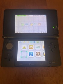 Nintendo 3DS Cosmo Black CTR-001 System With Charger Tested Working New Battery