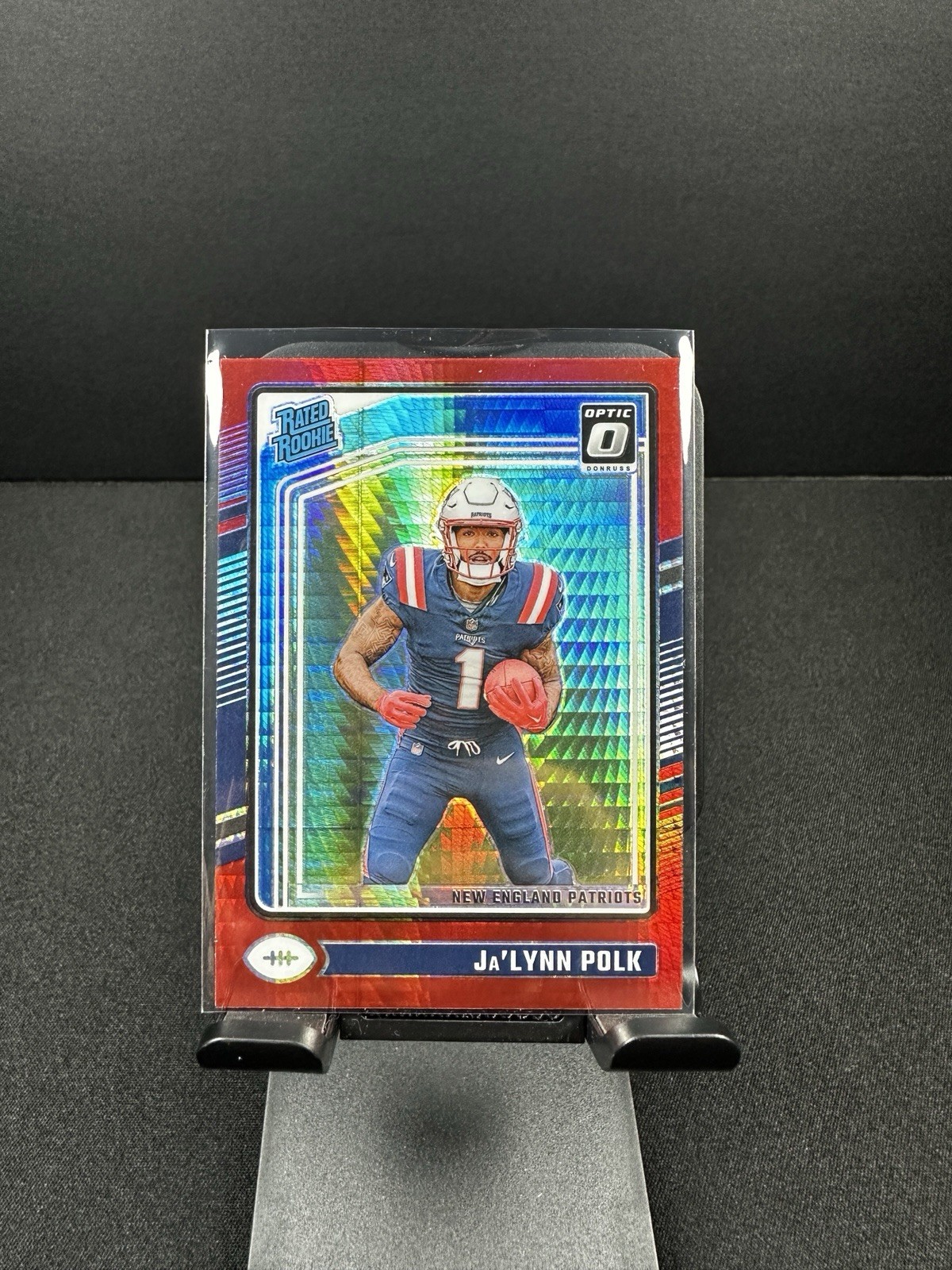 2024 Panini Optic - Red Hyper Rated Rookie - Patriots Ja'Lynn Polk #240  (RC)