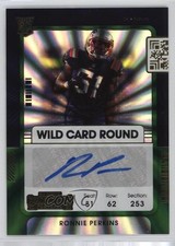 2021 Panini Contenders Rookie Ticket Wild Card Round Ronnie Perkins Auto fm0