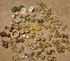 Jewelry Earring Lot Vintage to Costume Wearable Mixed Materials Some Signed