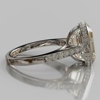 5CT Emerald Cut VVS1 Moissanite Bezel Set Engagement Ring In 14K White Gold — photo 6