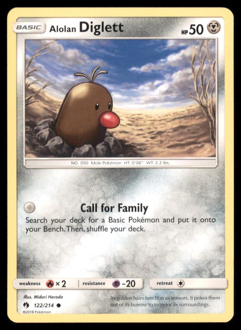 Pokemon TCG Alolan Diglett 122/214 Regular 