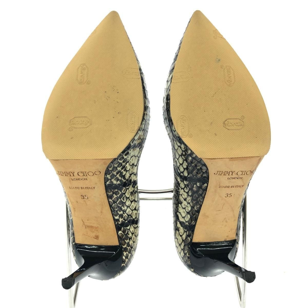 JIMMY CHOO Python Embossed Pumps EU35/US5 Brown W… - image 5