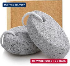 Natural Foot Pumice Stone for Feet, Borogo 2-Pack Lava Pedicure Tools Hard Skin