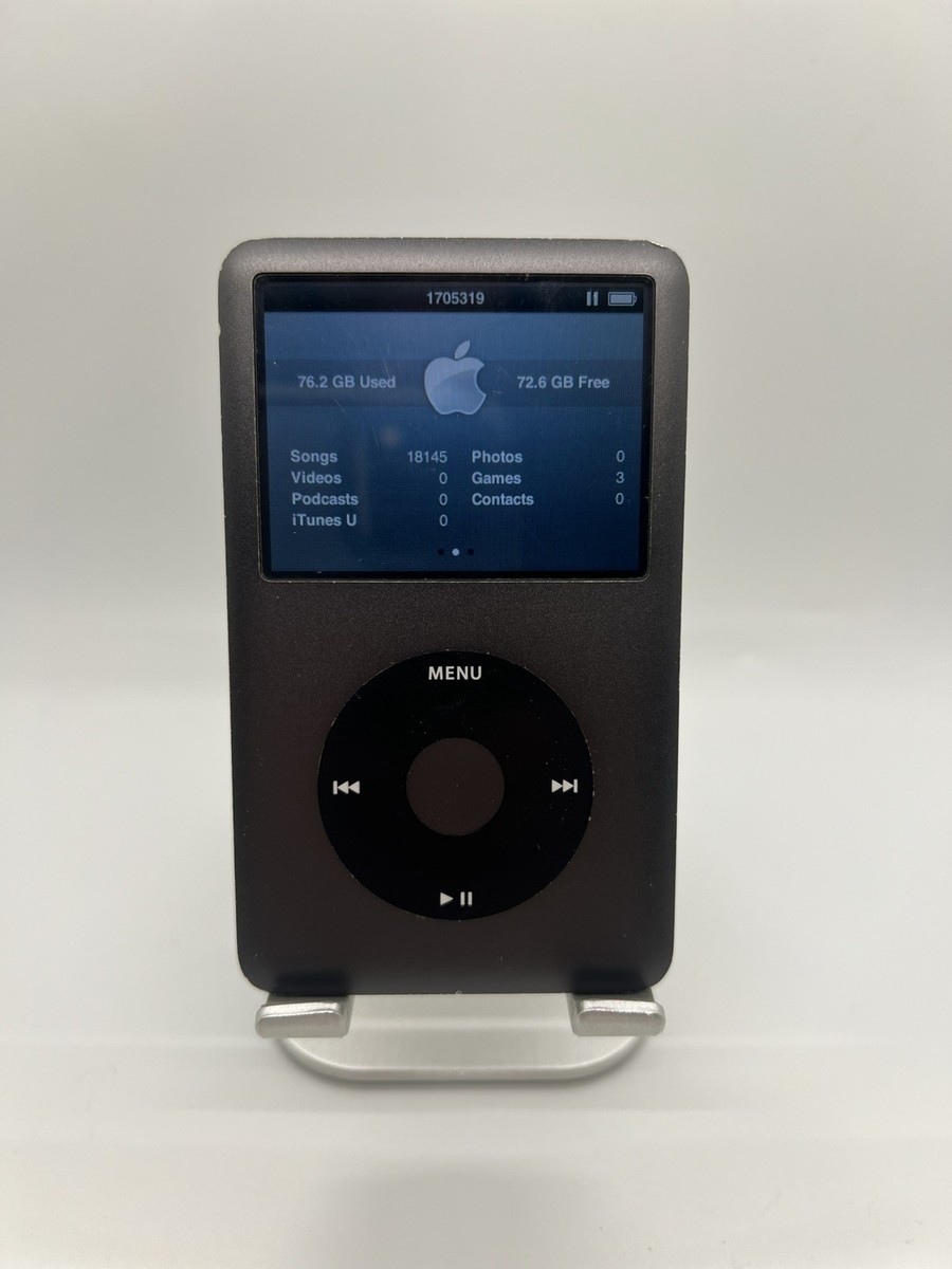 Apple iPod Classic 160gb Black 7th Gen. 18145 Rock, Metal, Pop