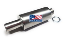 304 Stainless Steel Heavy Duty Muffler 3/4" NPT For 6-12 HP Small Engines.