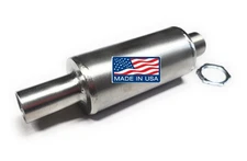 304 Stainless Steel Heavy Duty Muffler 3/4" NPT – For 6-12 HP Small Engines.