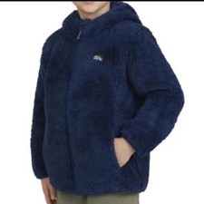 Eddie Bauer Youth Plush Hoodie Full Zip High Pile Jacket Kids Boys Girls S 7/8