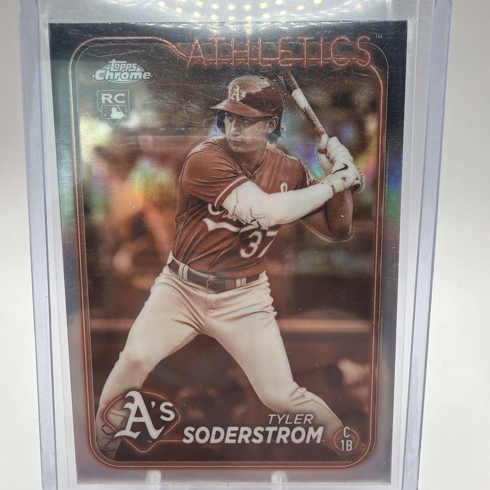 2024 Topps Chrome - Tyler Soderstrom #298 Sepia Refractor (RC)