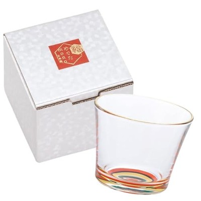 ADERIA Medeta MONO Koma Spinning Top Sake Cup Edo Clear 90ml Glass