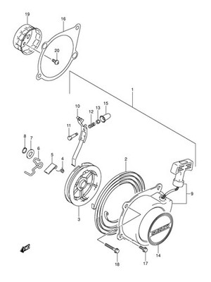 Suzuki Original ATV Starter Cup LT-A50 LT50 Motor Getriebe 18411-04411-000