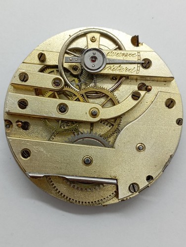 Antique Vintage big pocket Watch Movement MAIN SPRING Good Balance ...