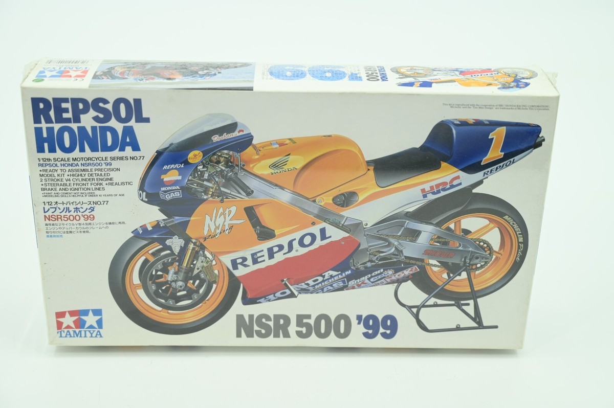 絶版　TAMIYA 1/12 レプソル ホンダ NSR500 98 + 99 1/12 Repsol Honda NSR500 '98 TAM14071 by Tamiya