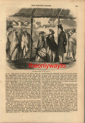 Indische Braut geschmückt für christliche Hochzeit, Buchillustration (Druck), 1862