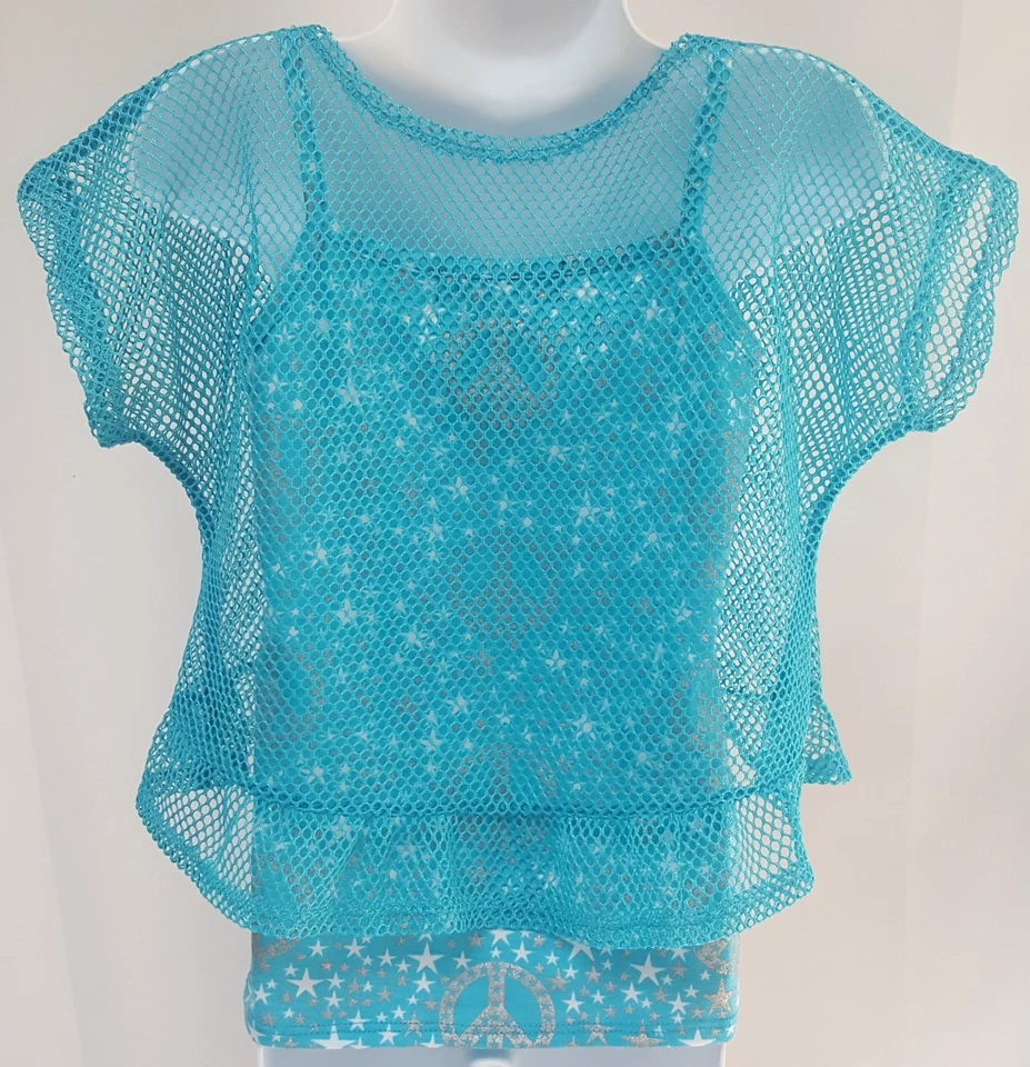 Conjunto de 2 piezas de sobrecamisa con red para casa de muñecas con camiseta sin mangas a juego para niña talla 5/6 nueva Foto 2 de 4