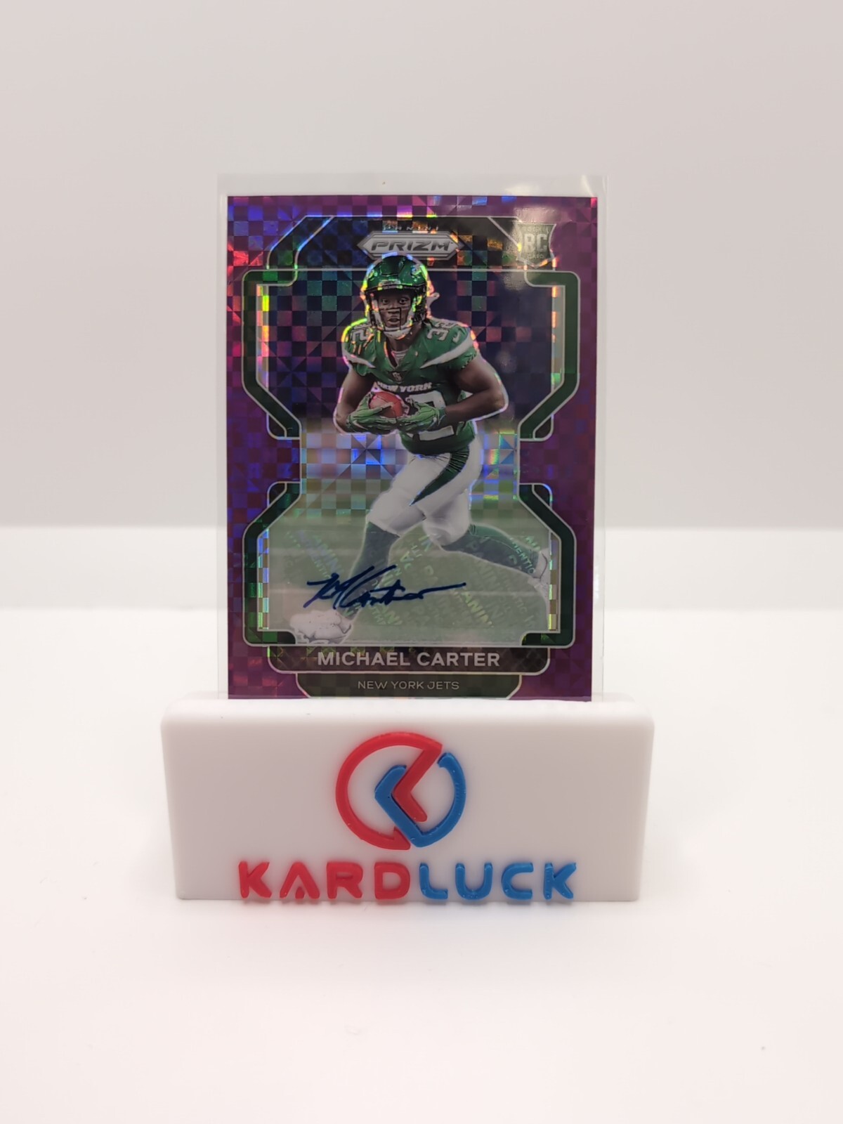 2021 Panini Prizm Purple Power /49 Michael Carter #365 Rookie Auto RC Cardinals