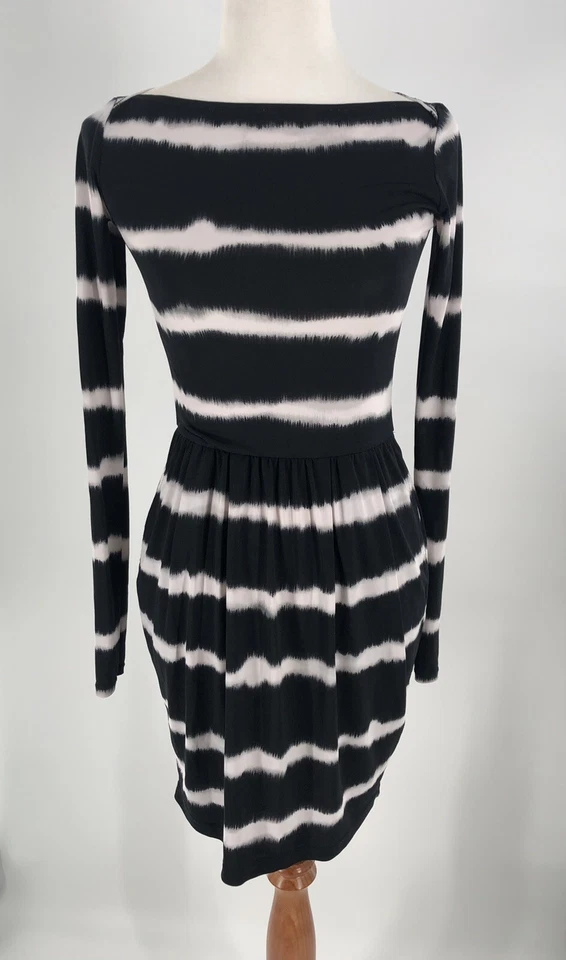 Rachel Rachel Roy Black Tie Dye Vintage Inspired Long Sleeve Dress Size XS - Image 2 of 4