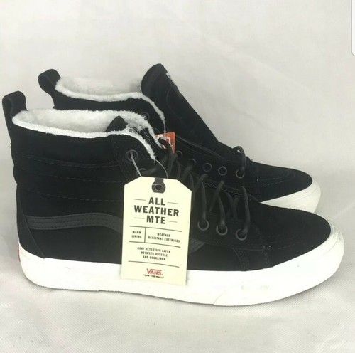 black and white vans high top mens