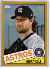 Gerrit Cole 2020 Topps 1985 35th Anniversary 5x7 Gold #85-46 /10 Astros 