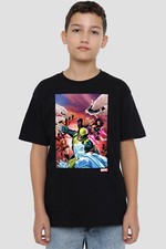 Image of Xmen Team Defend Kids T-Shirt Black