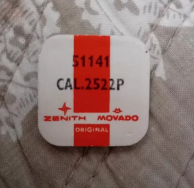 Zenith Movado 5 blaue Schrauben Uhrwerk 51141 Cal.2522P VERSIEGELT Vintage Teile