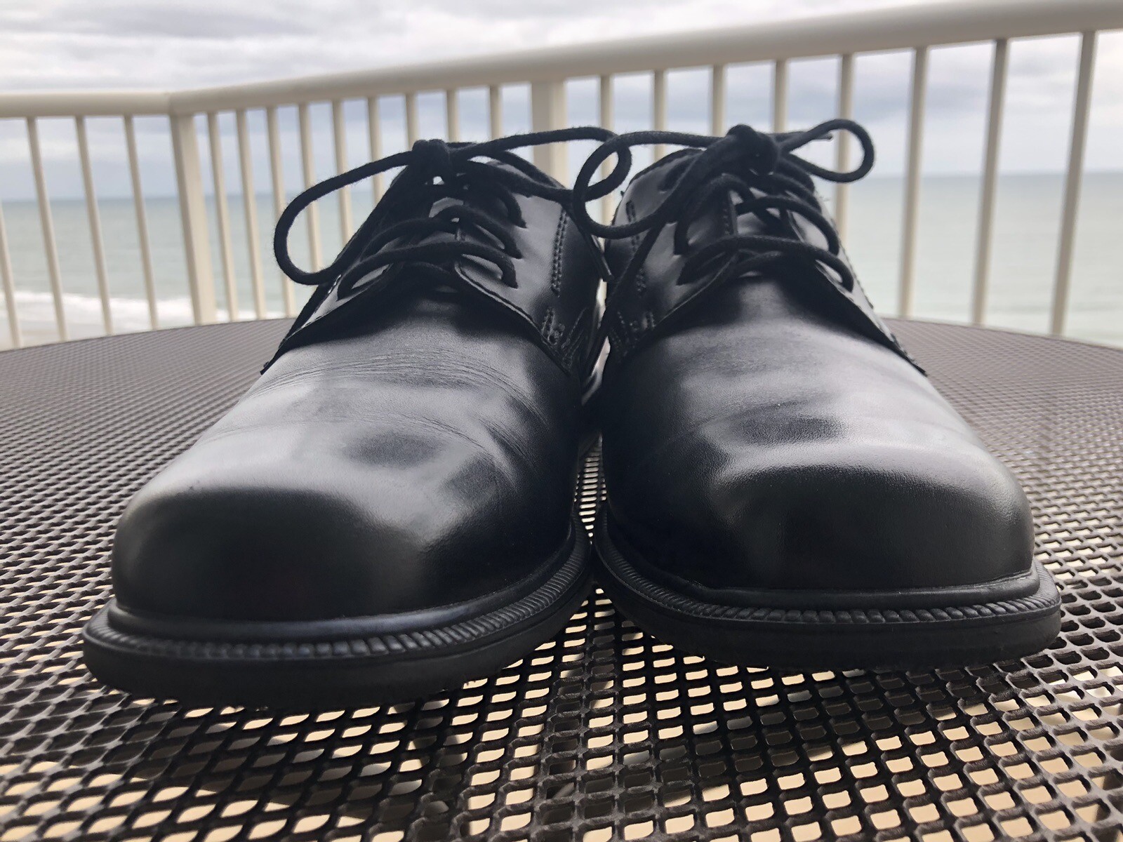 SAOLA Scarpe Oxford da uomo Nunn Bush KORE Pro punta liscia 84942 001 in pelle nera a rete