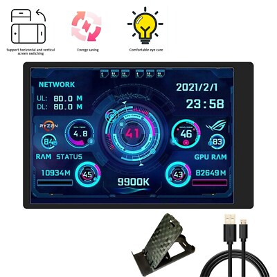 AIDA64 Type-C Secondary Screen 3.5inch IPS USB Display CPU GPU RAM HDD Monitor