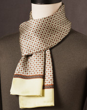 100 Silk men women Scarf satin long neckerchief Wrap plaids beige WS659-18