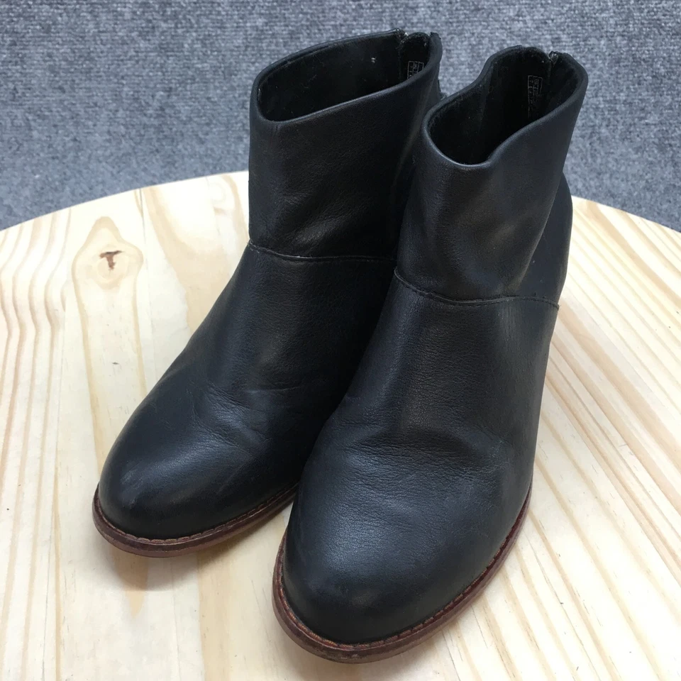 Toms Botas Mujer 7 Carpe Diem Botines Cuero Negro Tacones Borlas Cremallera Foto 4 de 4