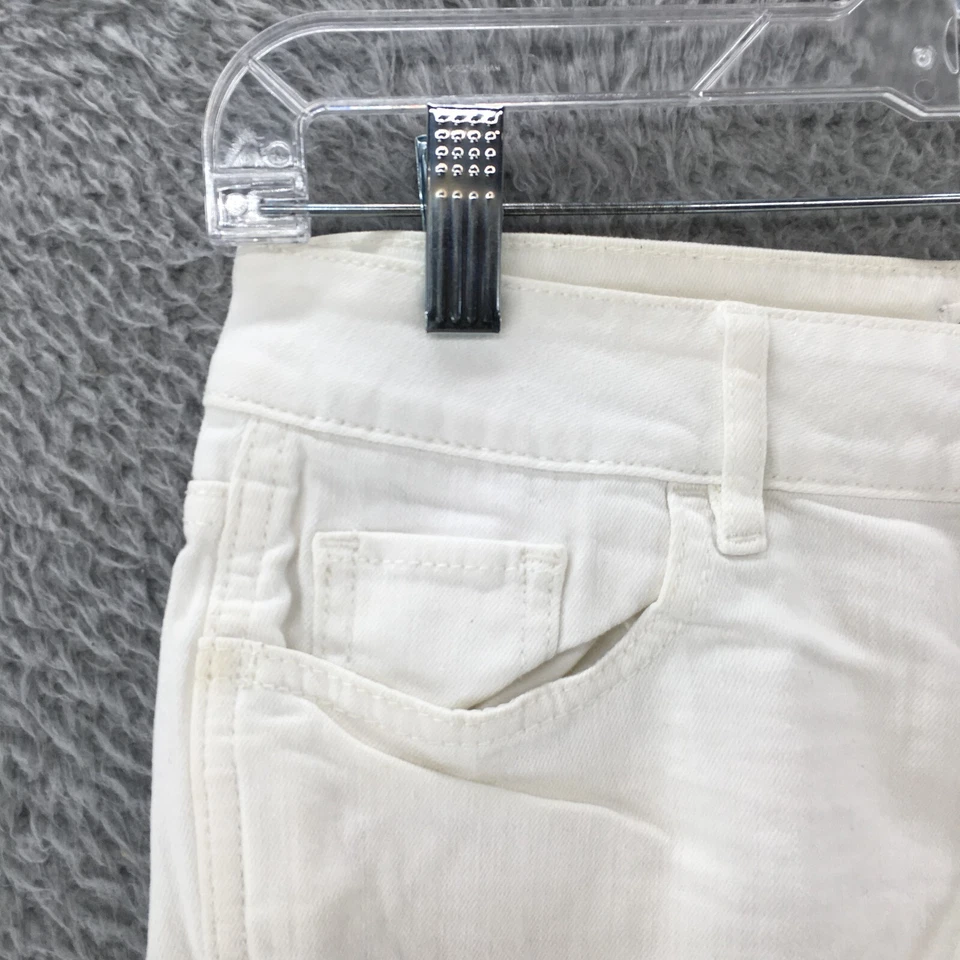 Pantalones Cortos Enrollables Chinos Bullhead Denim Co. Para Mujer 5 Blancos Tiro Bajo 5 Bolsillos Cremallera Mosca Foto 2 de 4