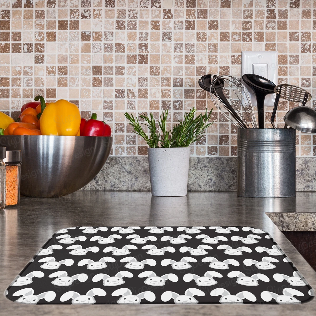 Water Absorbing Dish Drying Mat, For Kitchen