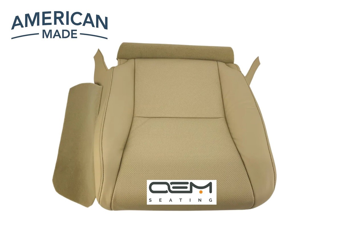 Driver Bottom Seat Cover For 2010-2015 Lexus RX350/RX450h - Perforated Leather, Light Tan