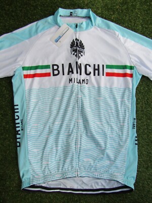 Coolmax Edoardo Bianchi Milano Full Zip Radtrikot - Größe XL Herren - Himmelblau