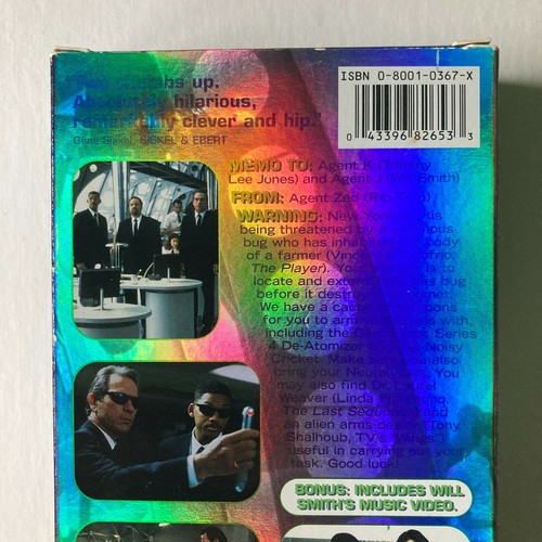 Men In Black (VHS, 1997), Will Smith, Lee Jones, Science Fiction - Picture 8 of 10
