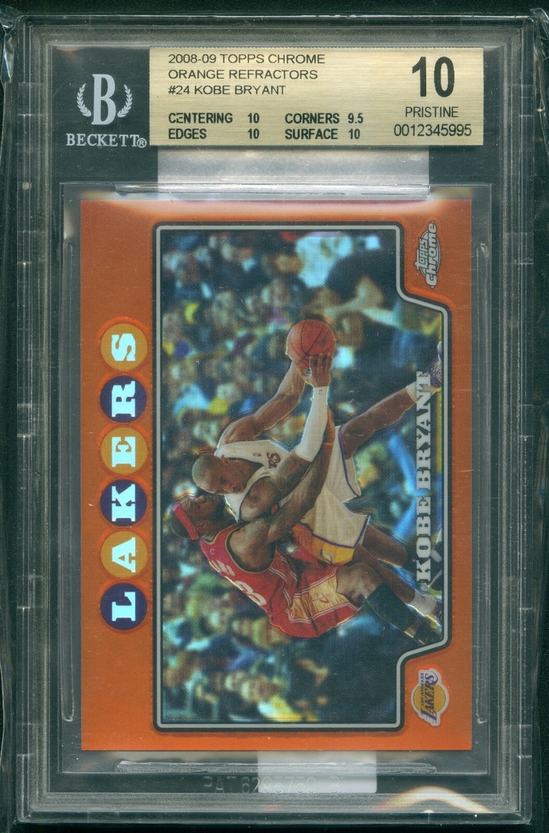 KOBE BRYANT LEBRON JAMES 2008-09 TOPPS CHROME ORANGE REFRACTOR 297