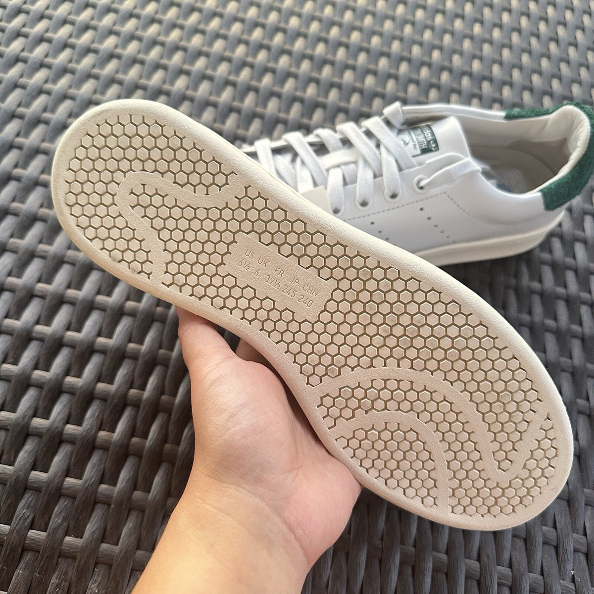 Adidas Stan Smith White Collegiate Green Men\'s Athletic Shoes Q46123 Size 6.5 Men main image 4
