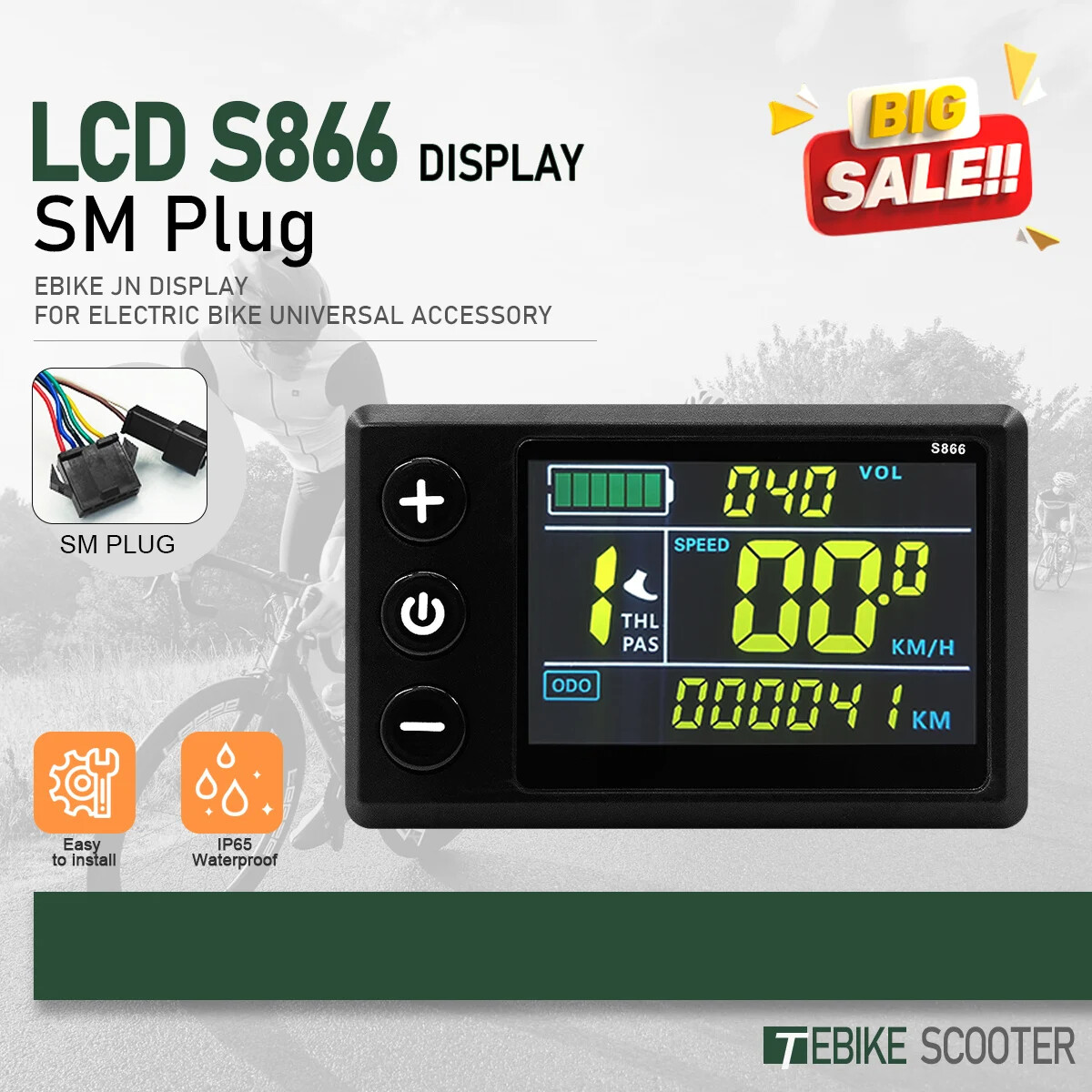 Electric Bike S866 LCD Intelligent Display UART2 Protocol