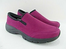LANDS END womens loafer plum real leather upper multi sizes comfort shoes NEW