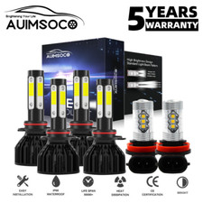 For Toyota Corolla 2009-2013 6000K LED Headlight High Low Beam Fog Light Bulbs
