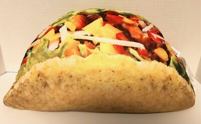iScream Snack Shack Photoreal TACO Shape Pillow Microbead 19x12 Plush Stuffed T6