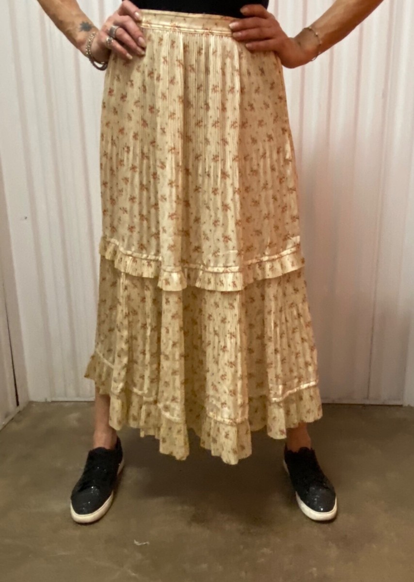 POLO RALPH LAUREN Long Full Skirt Floral Vine Ruffle Maxi 4