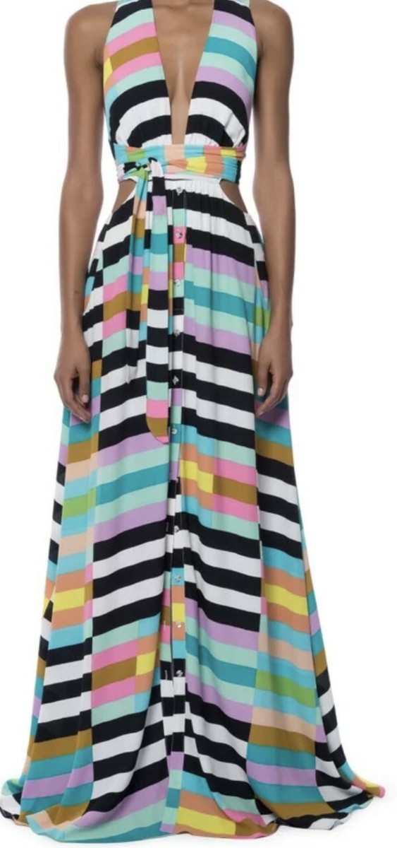 mara hoffman halter dress Mara Hoffman water color patterned halter dress with