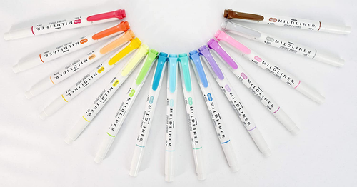 Mildliner Double Ended Highlighter Set, Chisel and Bullet Tips, Assorted Ink Col - Picture 5 of 11
