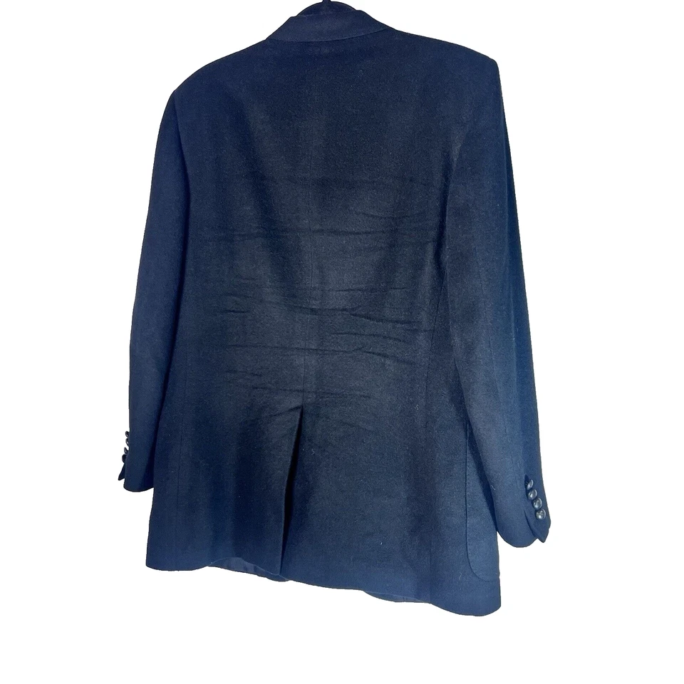 Blazer Lanvin Paris Para Hombre Talla 42 R Abrigo Deportivo Negro Mezcla Cachemira Foto 2 de 4